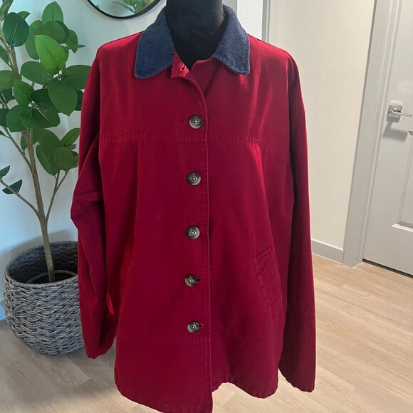 Vintage Cherokee Womens Barn Chore Coat Jacket Lined Sz Medium Farmhouse Classic - Picture 3 of 7